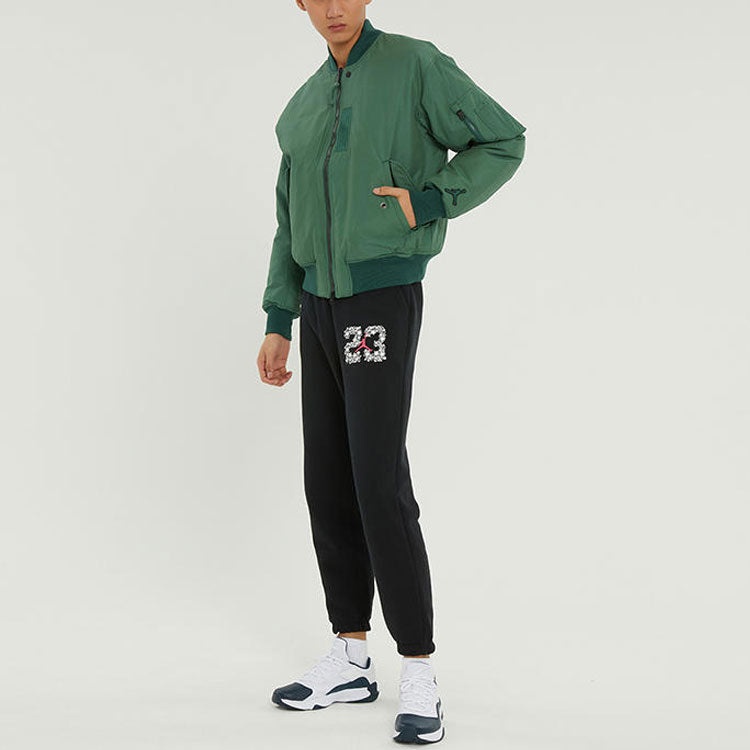 Men's Air Jordan Essentials Ma-1 Reversible Aviator Woven Padded Clothes Green Jacket DA9797-333 - 3
