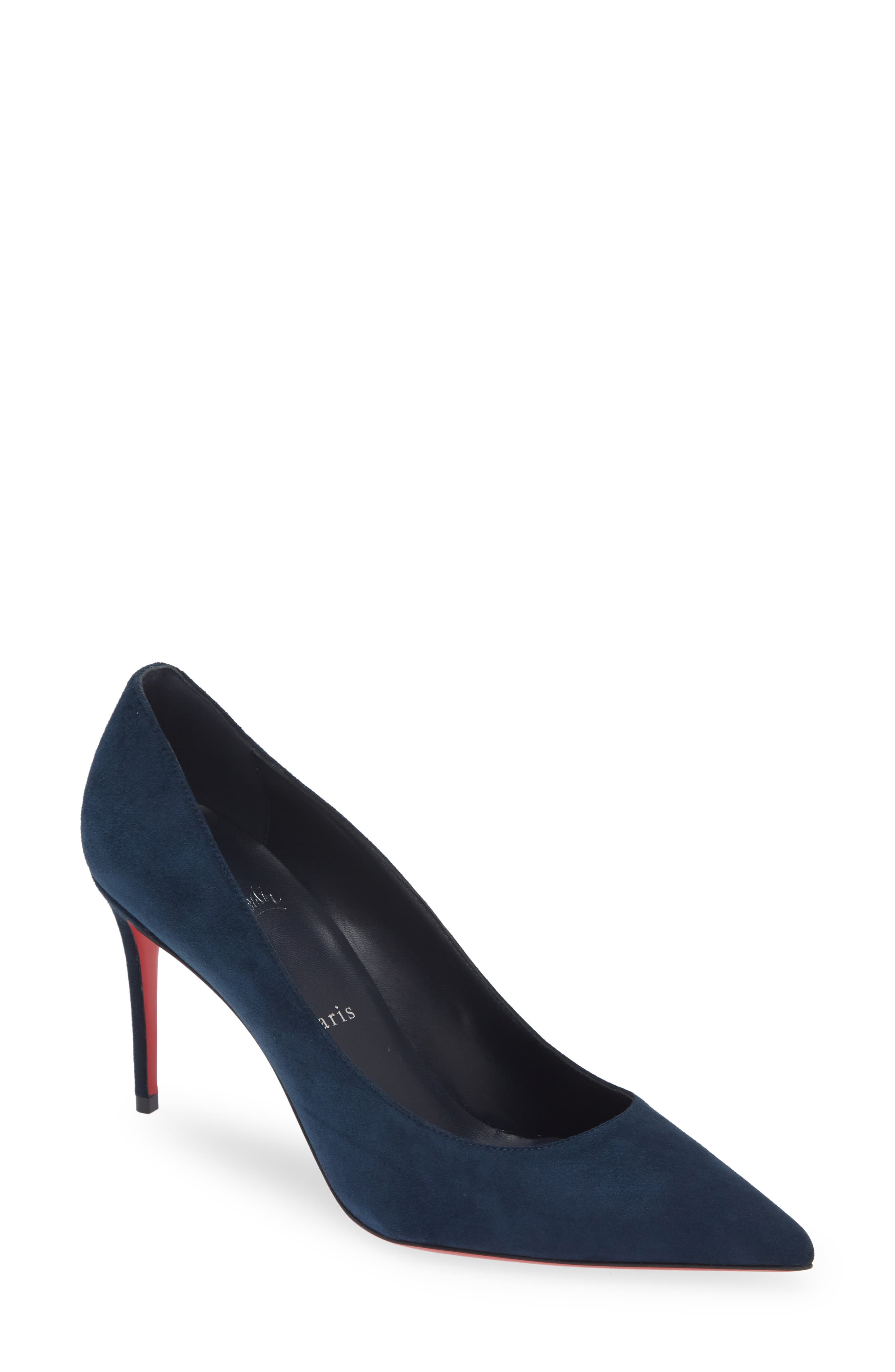 Christian Louboutin Kate Suede Pointed Toe Pump in Marine at Nordstrom - 1
