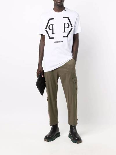 PHILIPP PLEIN hexagon logo cotton T-shirt outlook