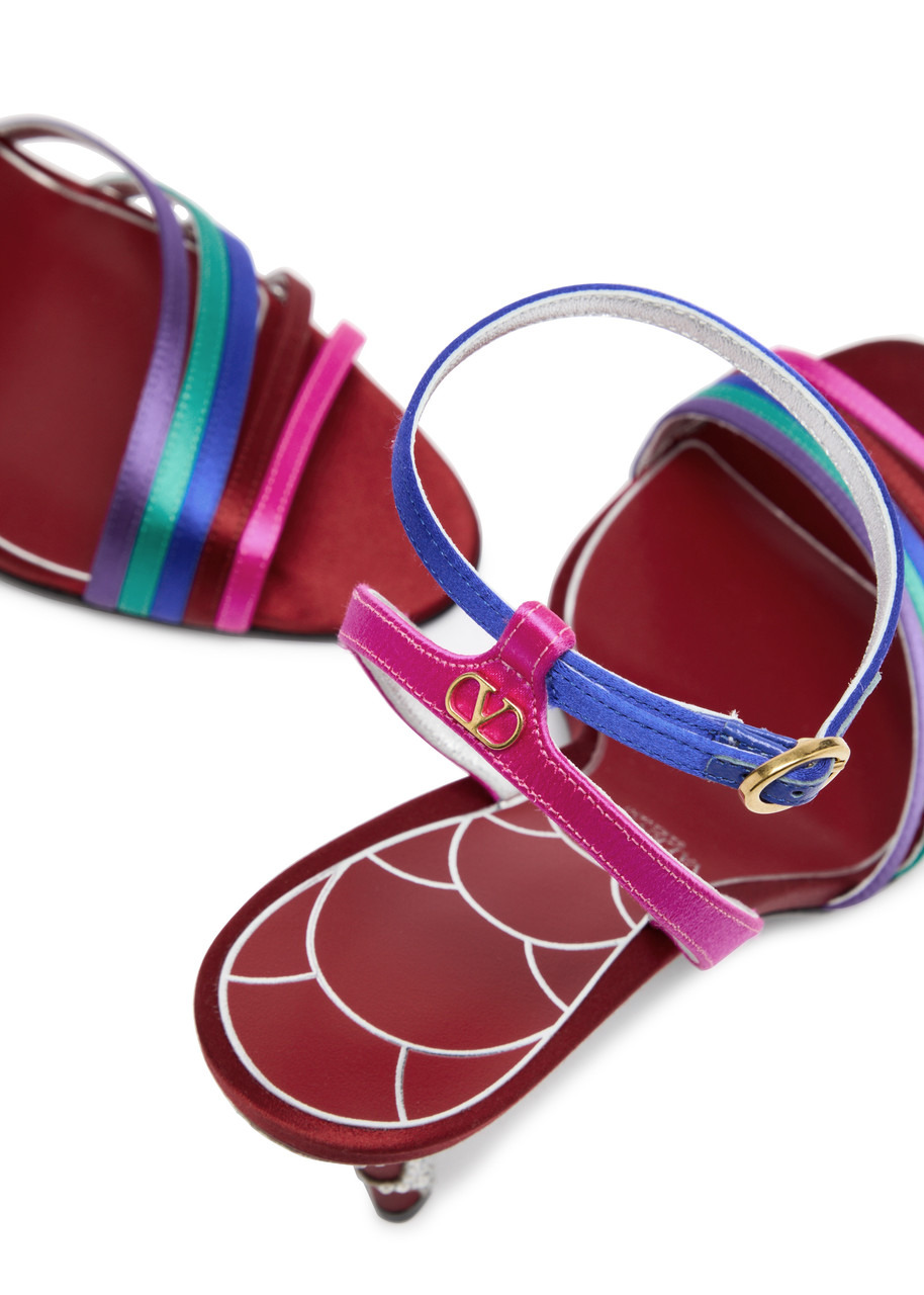 Valentino Ladycrush 85 Satin Sandals - 4