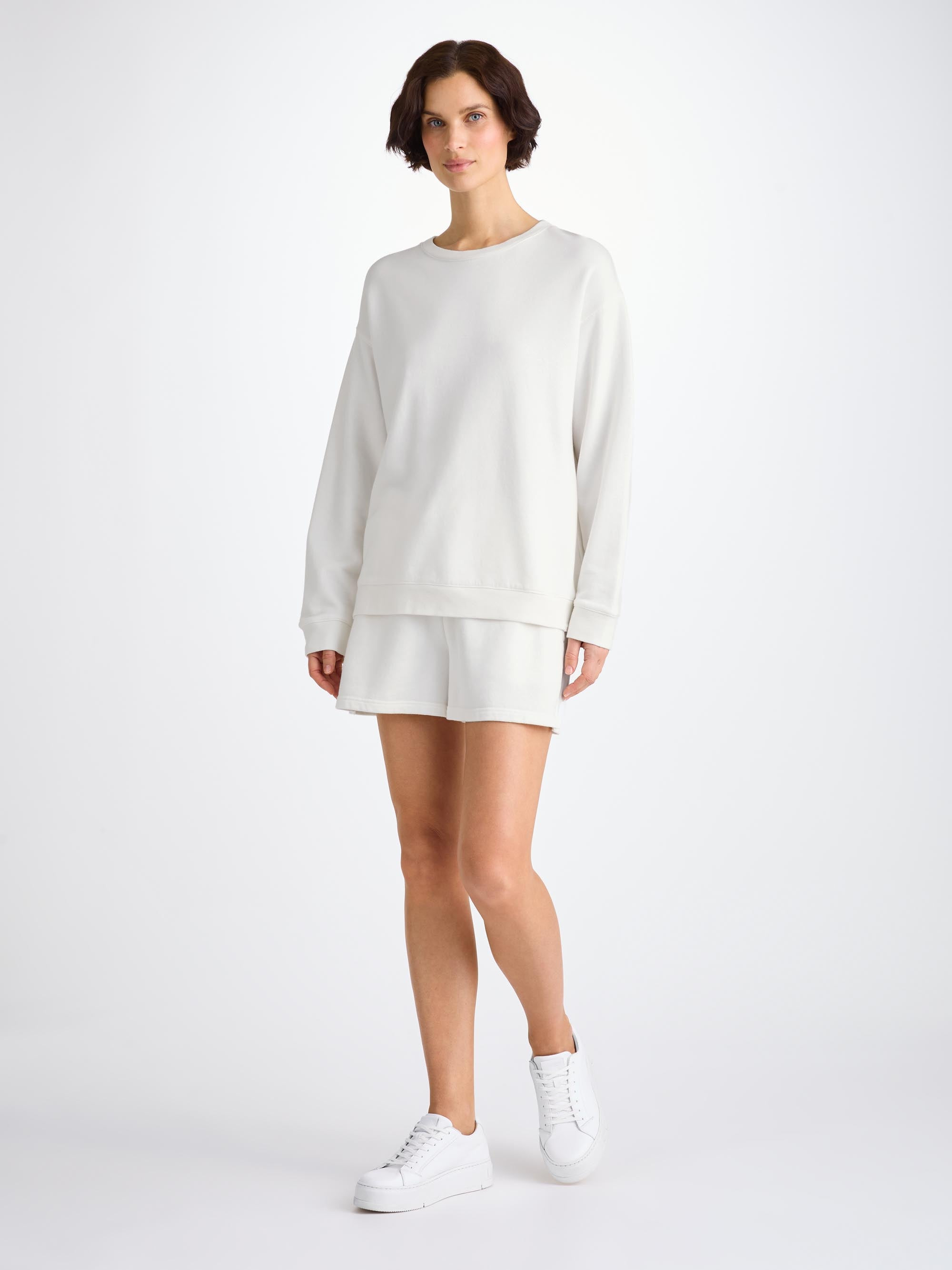 Women's Sweatshirt Quinn Cotton Modal White - 4
