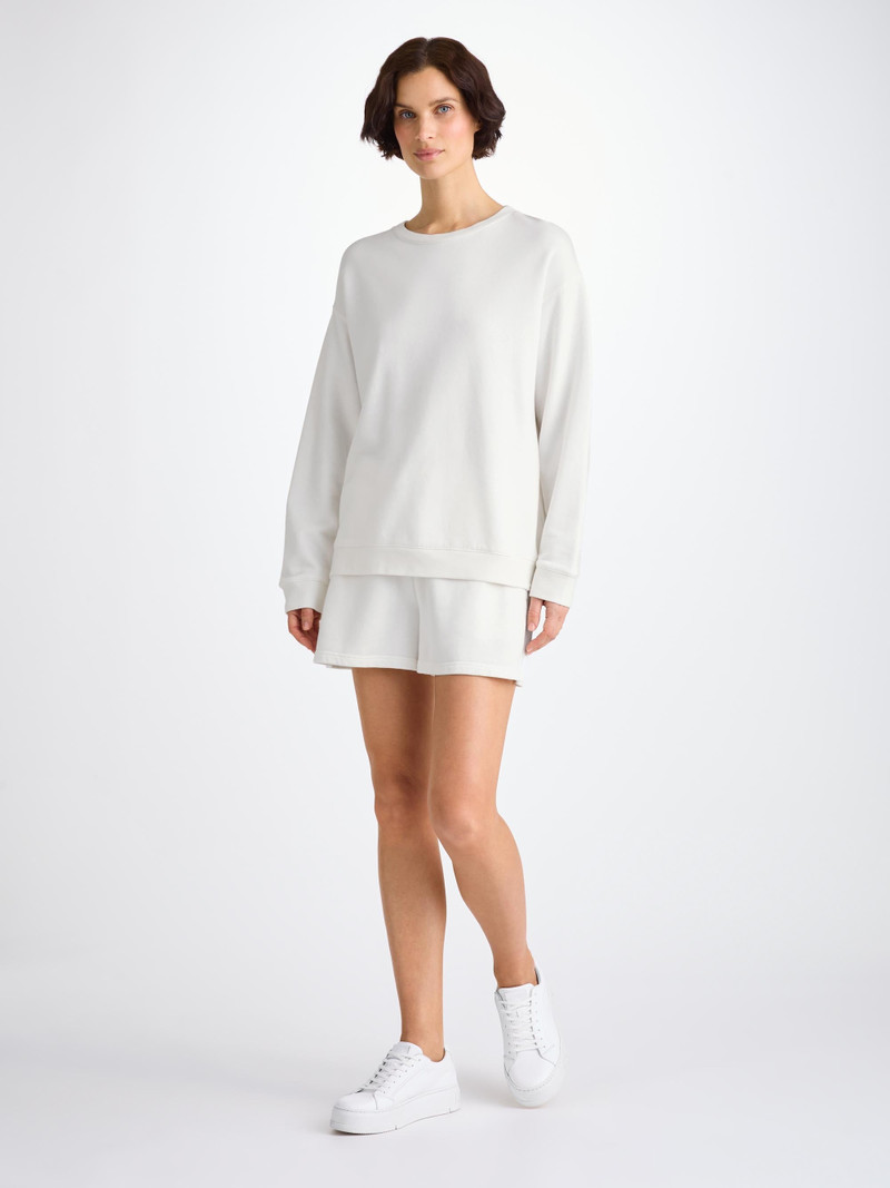 Women's Sweatshirt Quinn Cotton Modal White 4