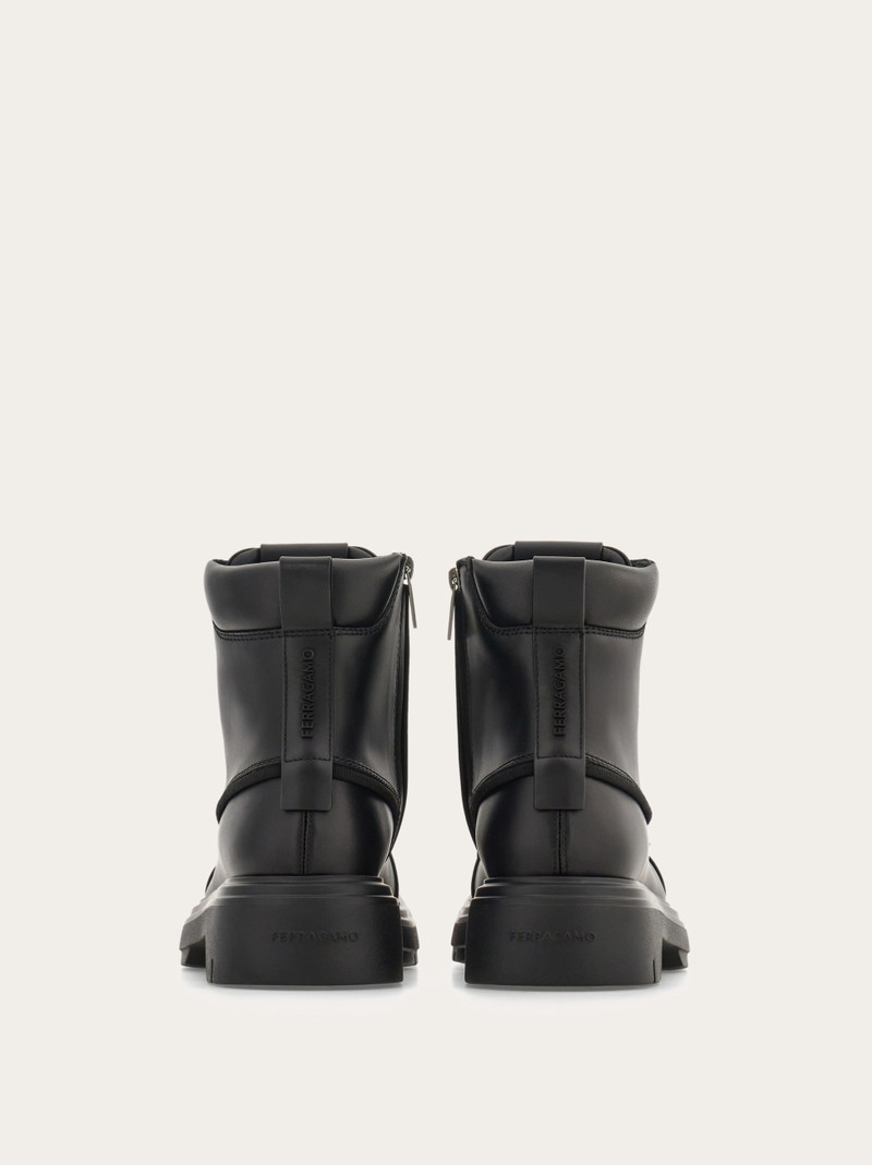 FERRAGAMO Combat boot with maxi-tongue outlook