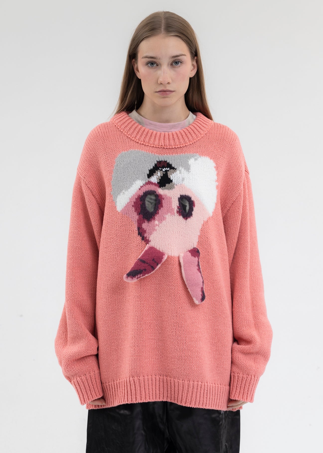 RABBIT HAND-KNITTING JACQUARD PULLOVER - 7