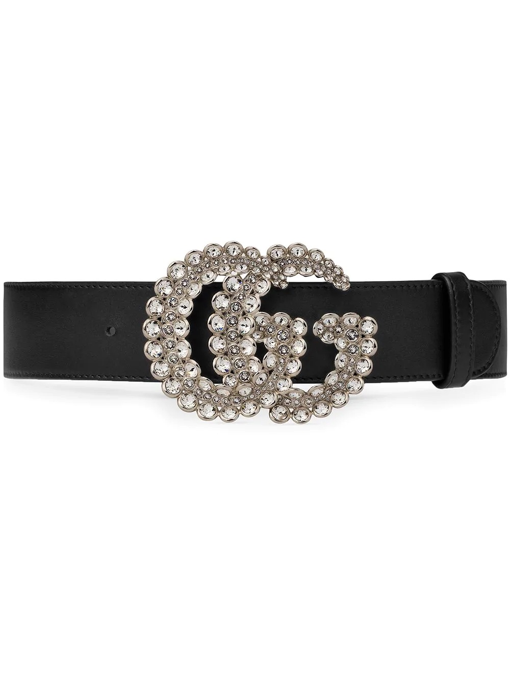 GG crystal leather belt - 1