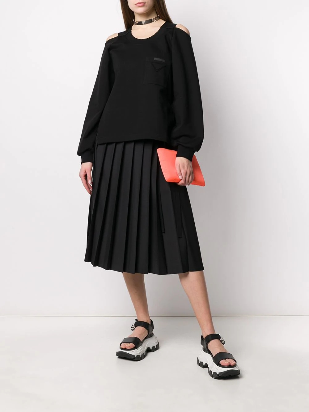 pleated midi skirt - 2