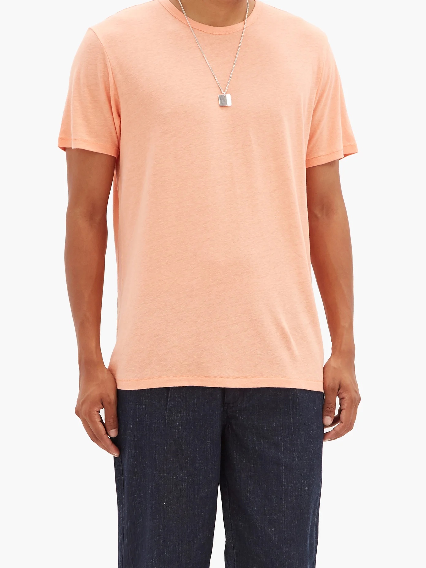 Air linen-blend jersey T-shirt - 6