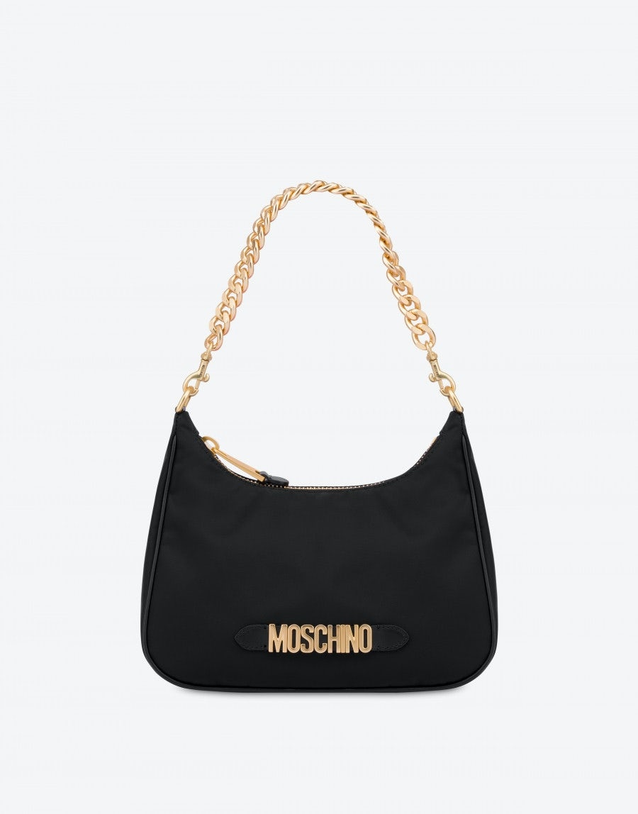 LETTERING LOGO NYLON HOBO BAG - 2