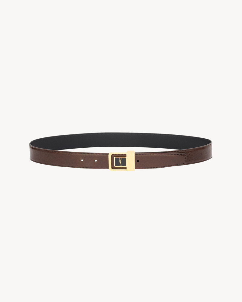 SAINT LAURENT LA 66 BUCKLE BELT IN SMOOTH LEATHER outlook