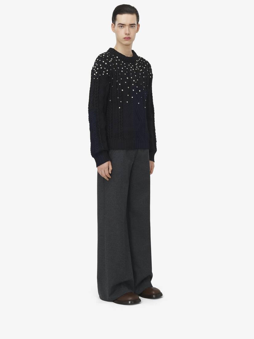 Crystal Aran Knit Sweater - 4