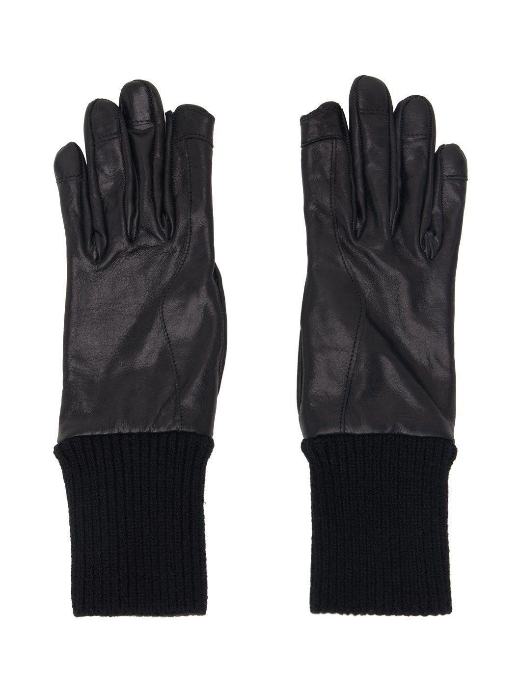 Black Runway Short Ribcuff Gloves - 1