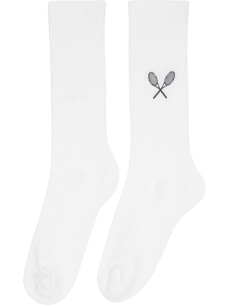 Thom Browne White Tennis Racquet Athletic Socks outlook