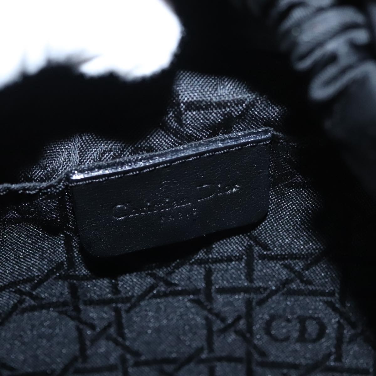 DIOR Maris Pearl Hand Bag Nylon Black - 15