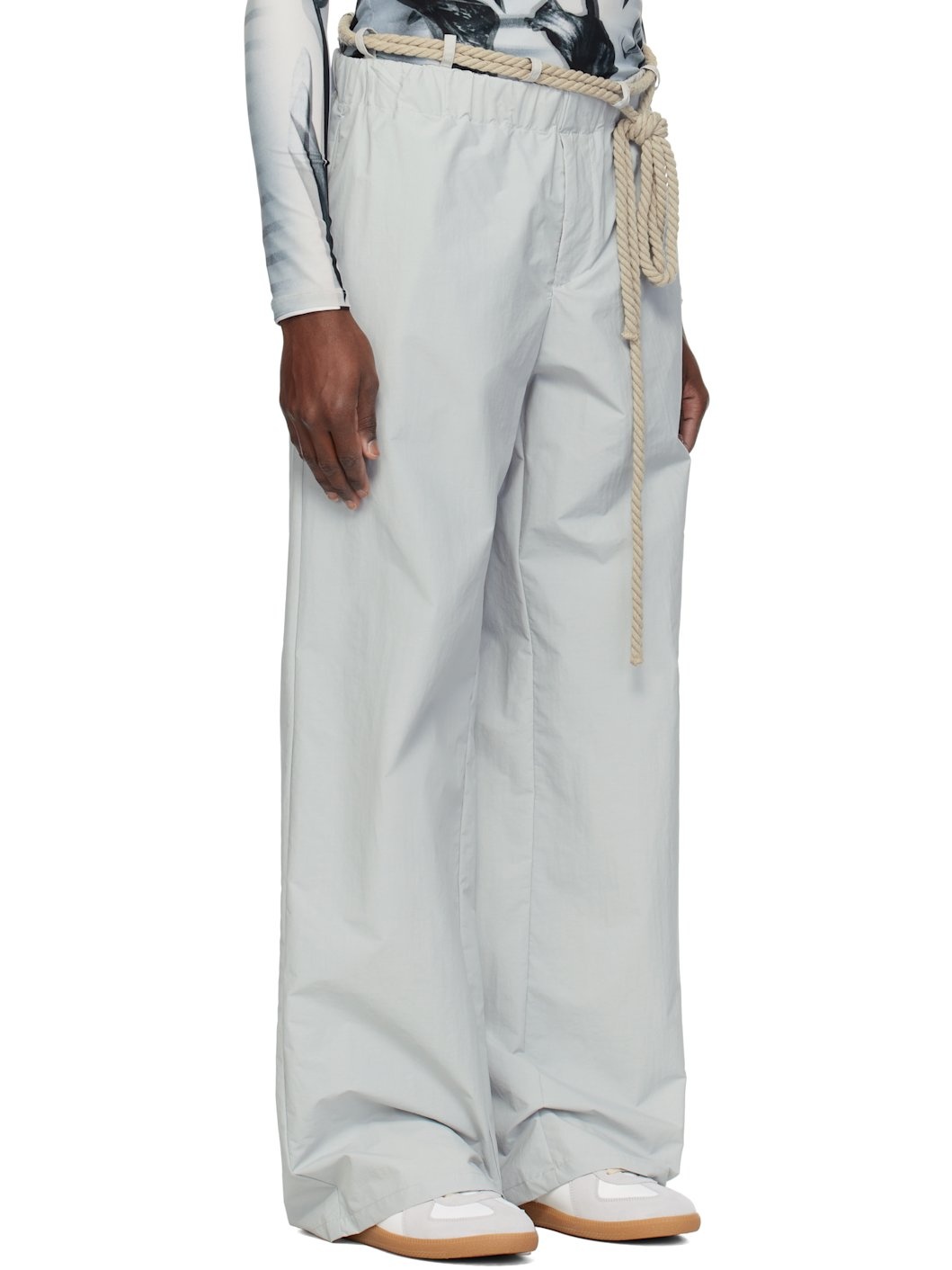 Gray Rope Track Pants - 2
