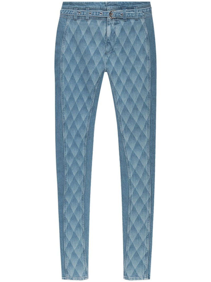 geometric-print skinny jeans 1