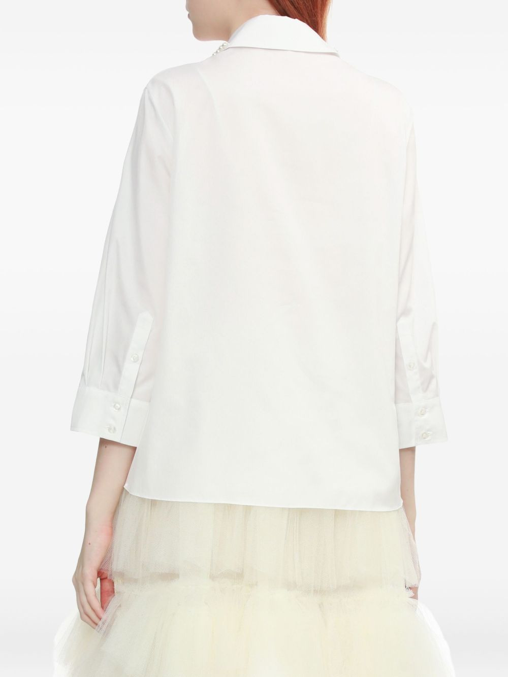 pearl-embellished shirt - 4