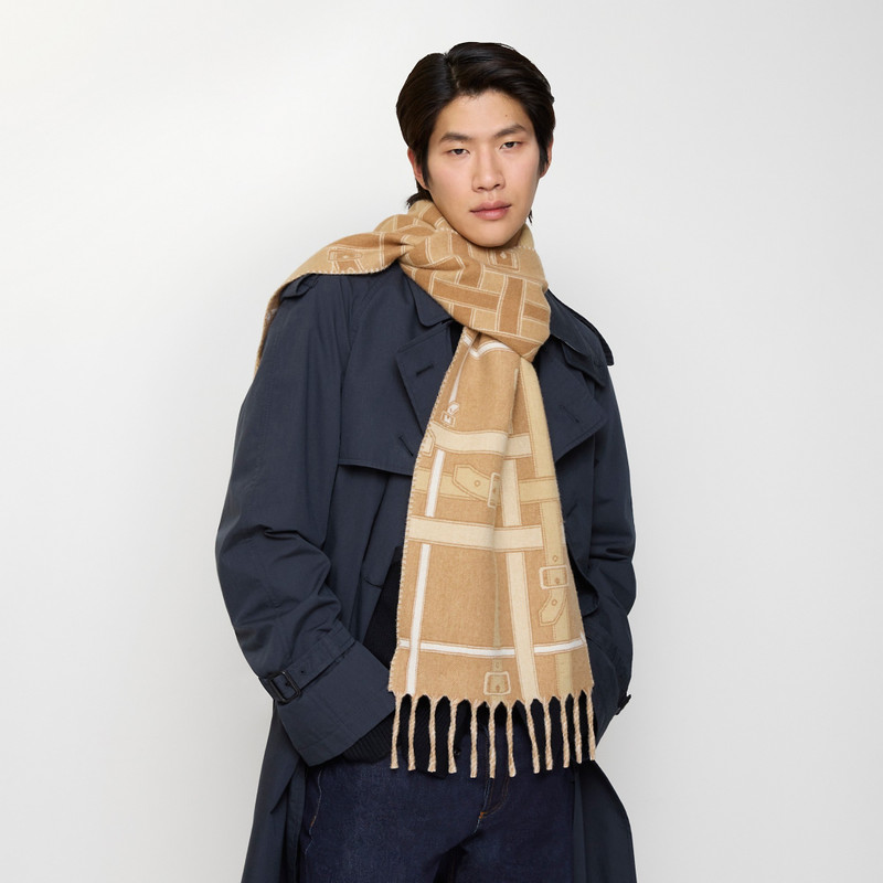 Belt Check Cashmere Scarf 6