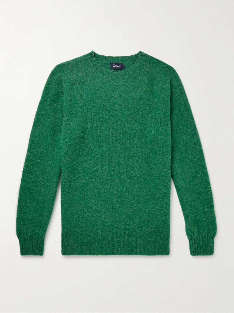 Brushed Shetland Wool Sweater - 1