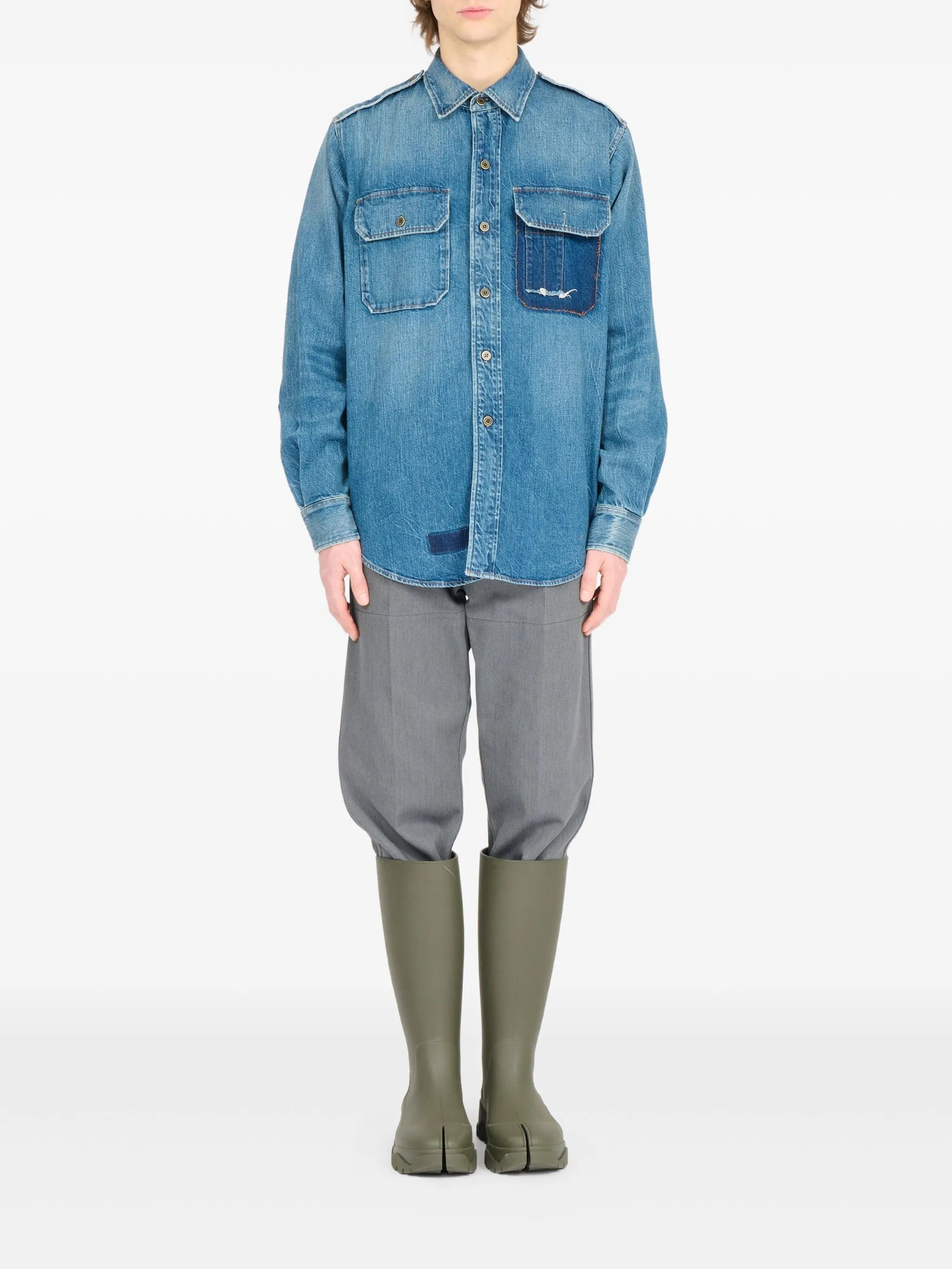 Maison Margiela Maison Margiela Shirts Clear Blue - 3