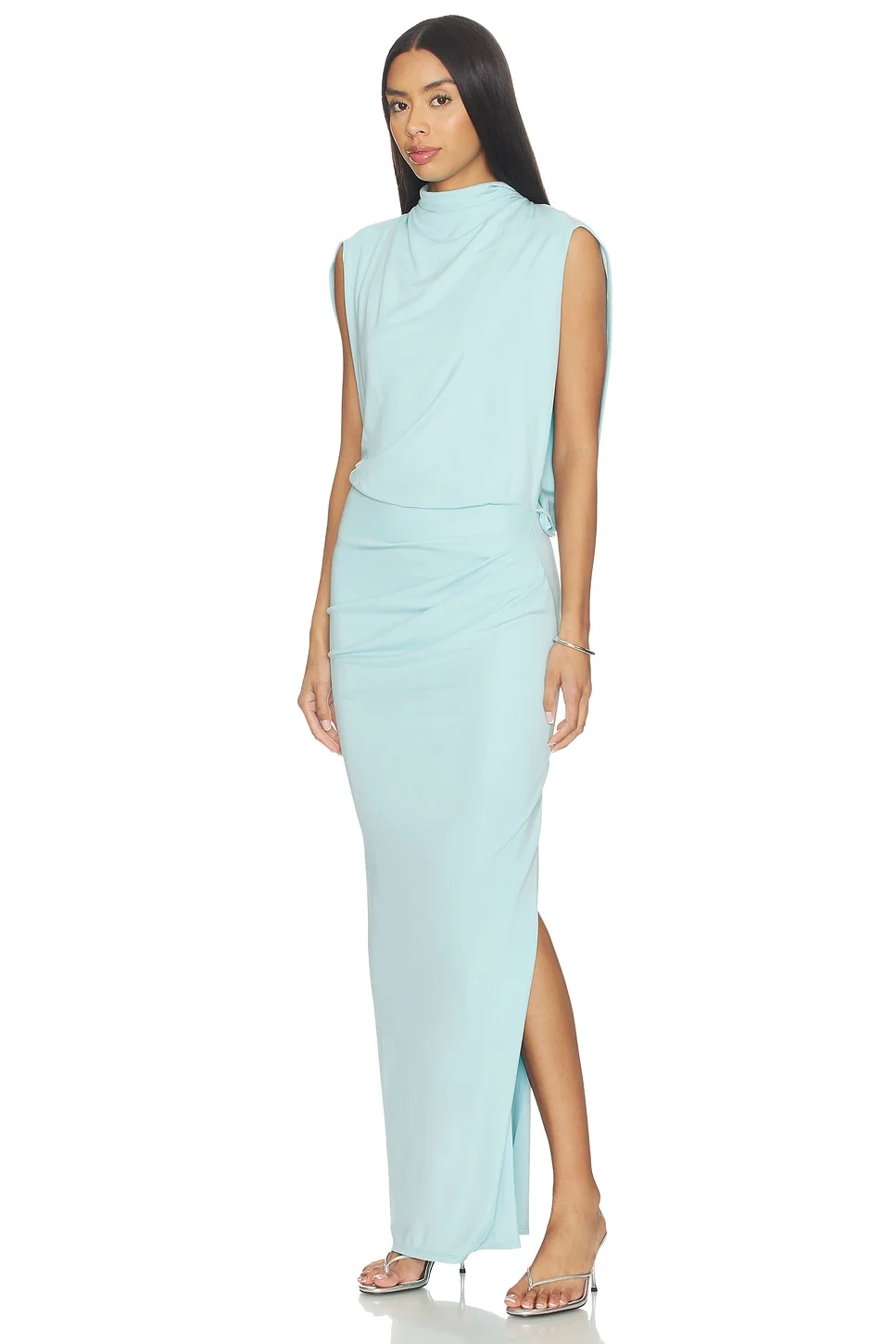 Vale Draped Jersey Midi Dress - 1