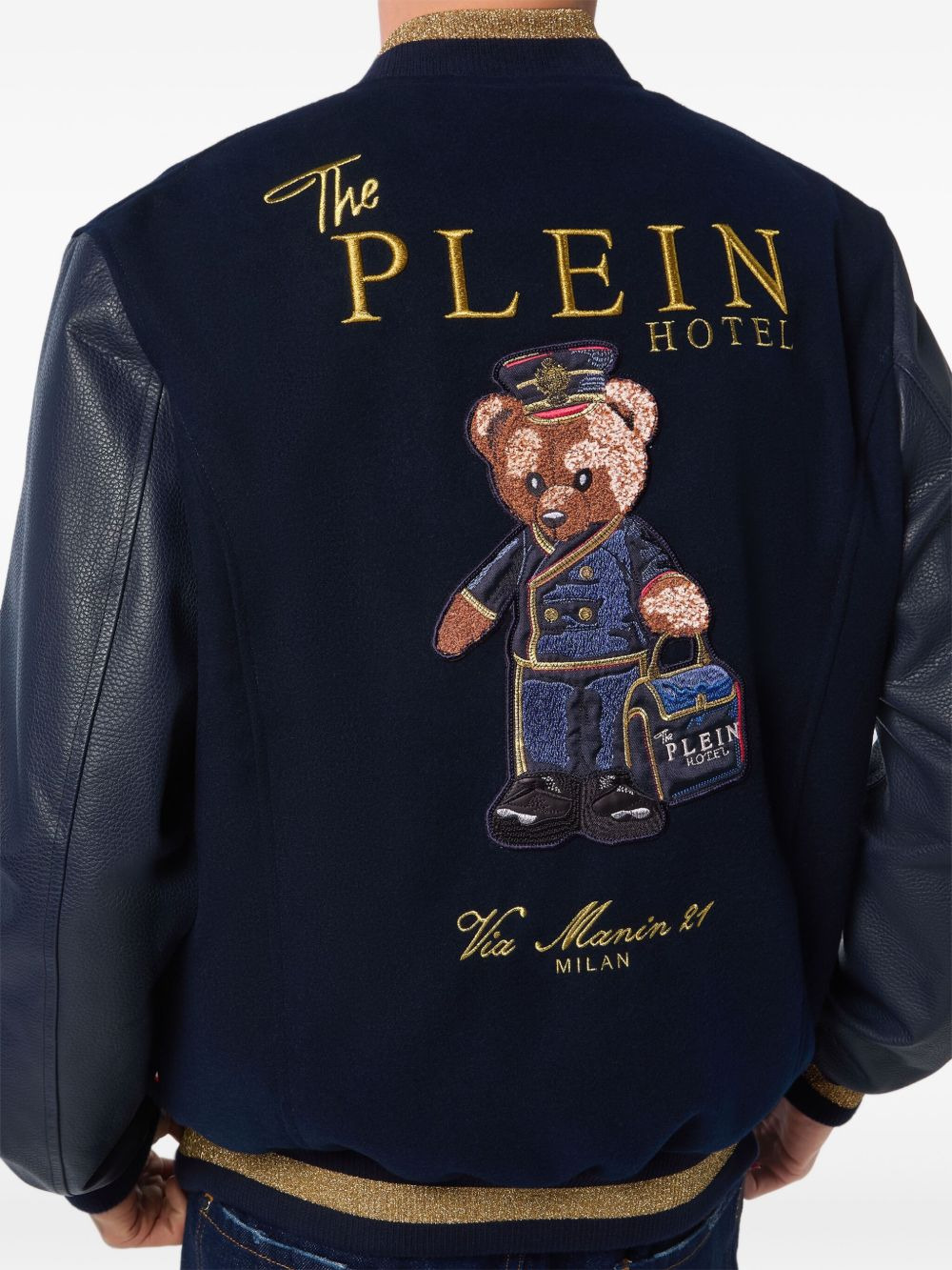 Teddy Doorman embroidered-bear jacket - 4