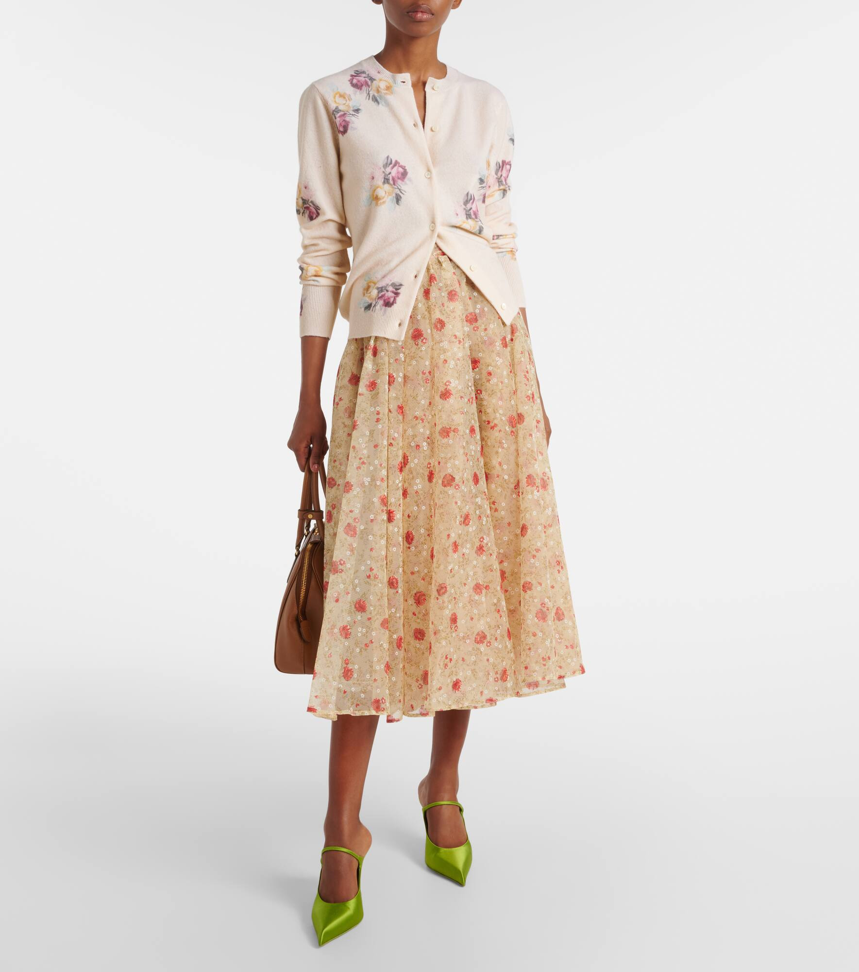 Floral midi skirt - 2