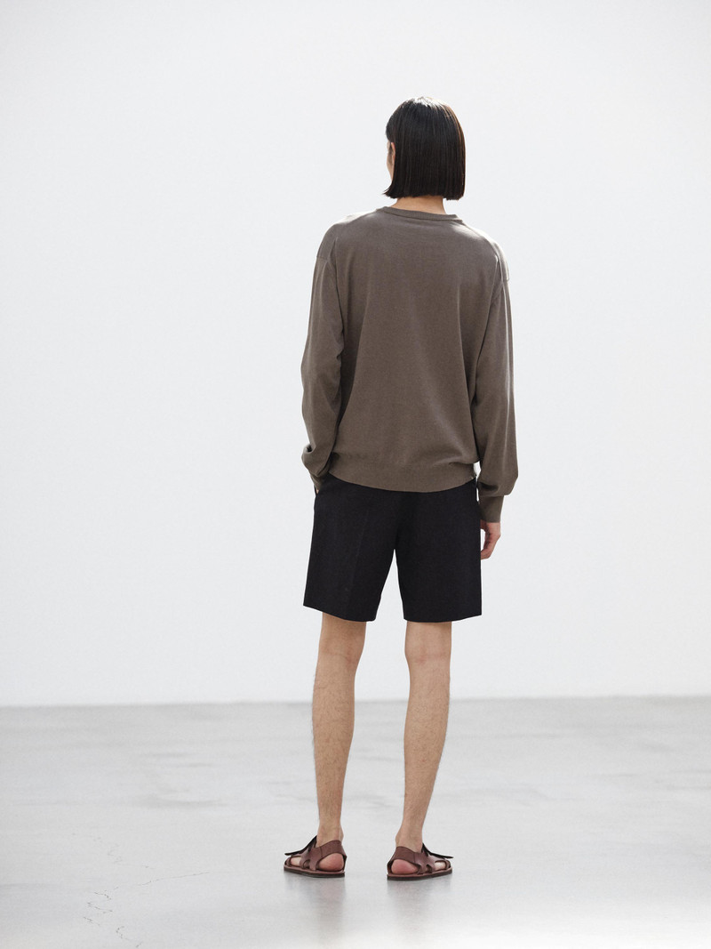WOOL COTTON LINEN OX SHORTS 4
