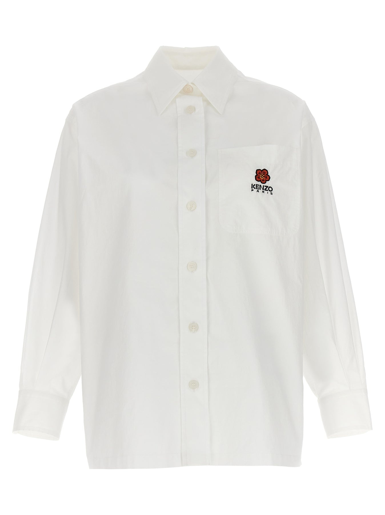 Embroidered Logo Shirt Shirt, Blouse White - 1