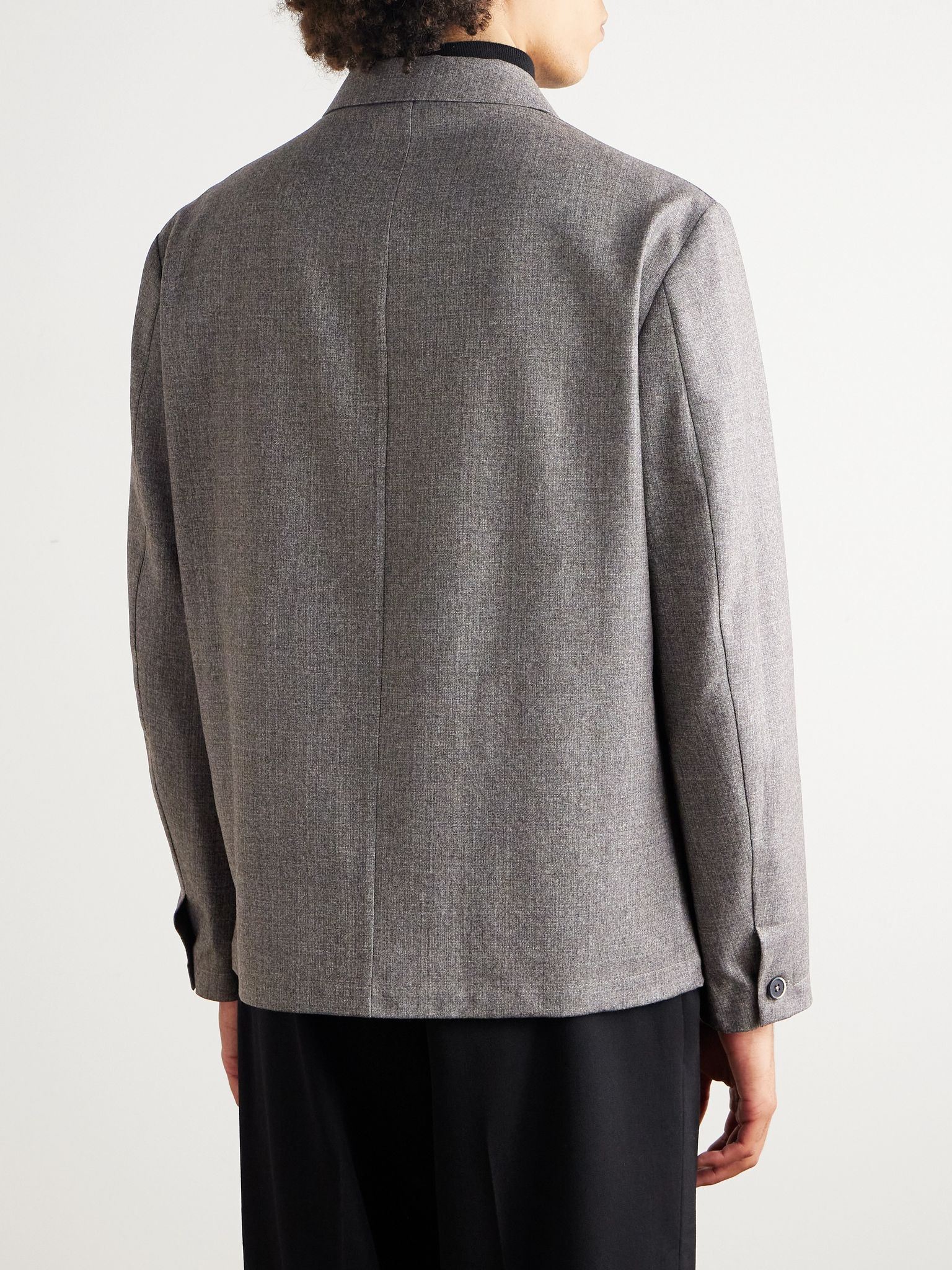 Visal Virgin Wool-Blend Overshirt Brown - 3