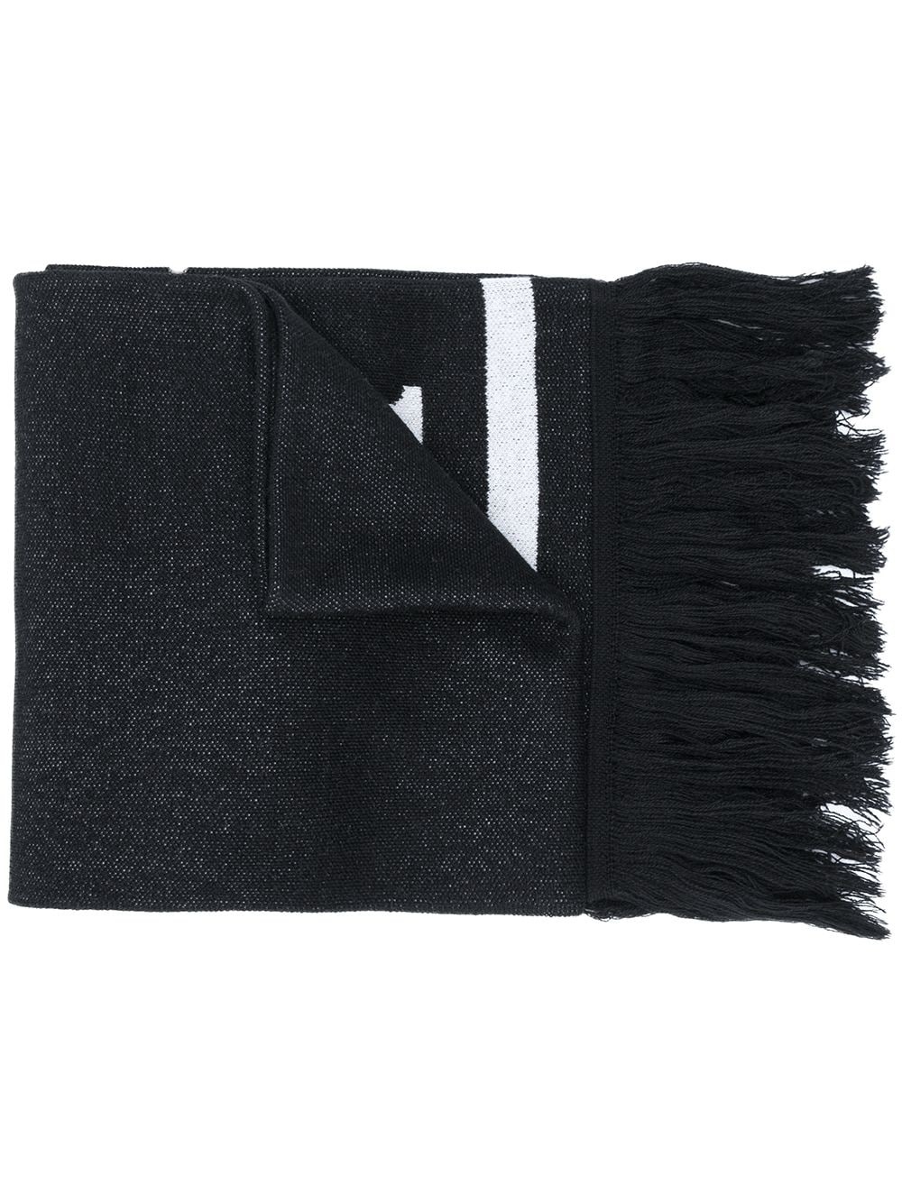 logo knit scarf - 1