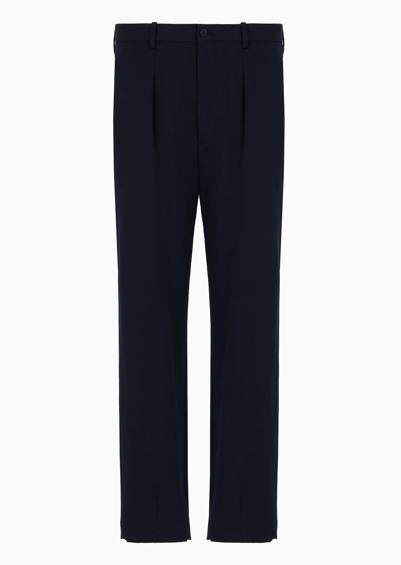 GIORGIO ARMANI Single-pleat stretch virgin wool trousers
