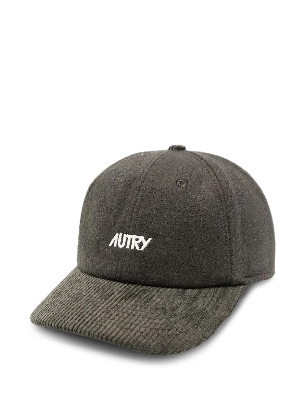logo-embroidered corduroy-trimmed baseball cap - 1