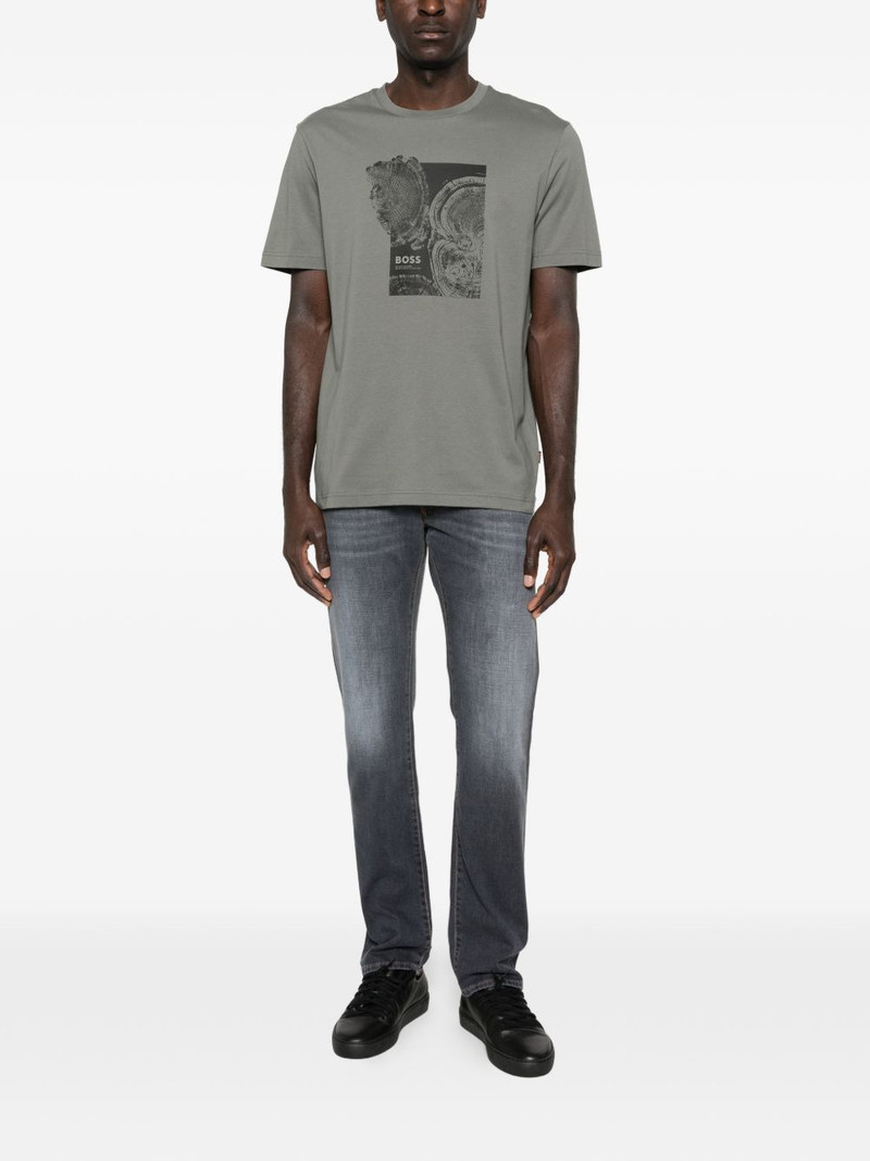 BOSS crew-neck graphic-print T-shirt outlook