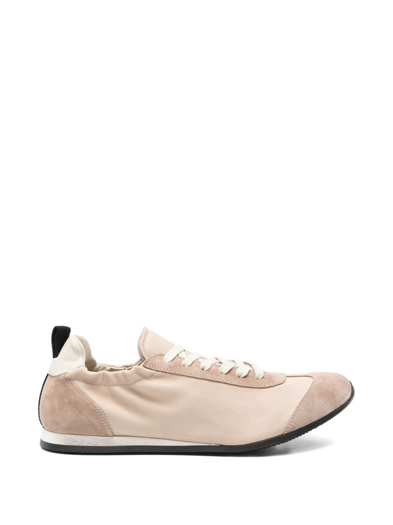 panelled suede-trim sneakers 1