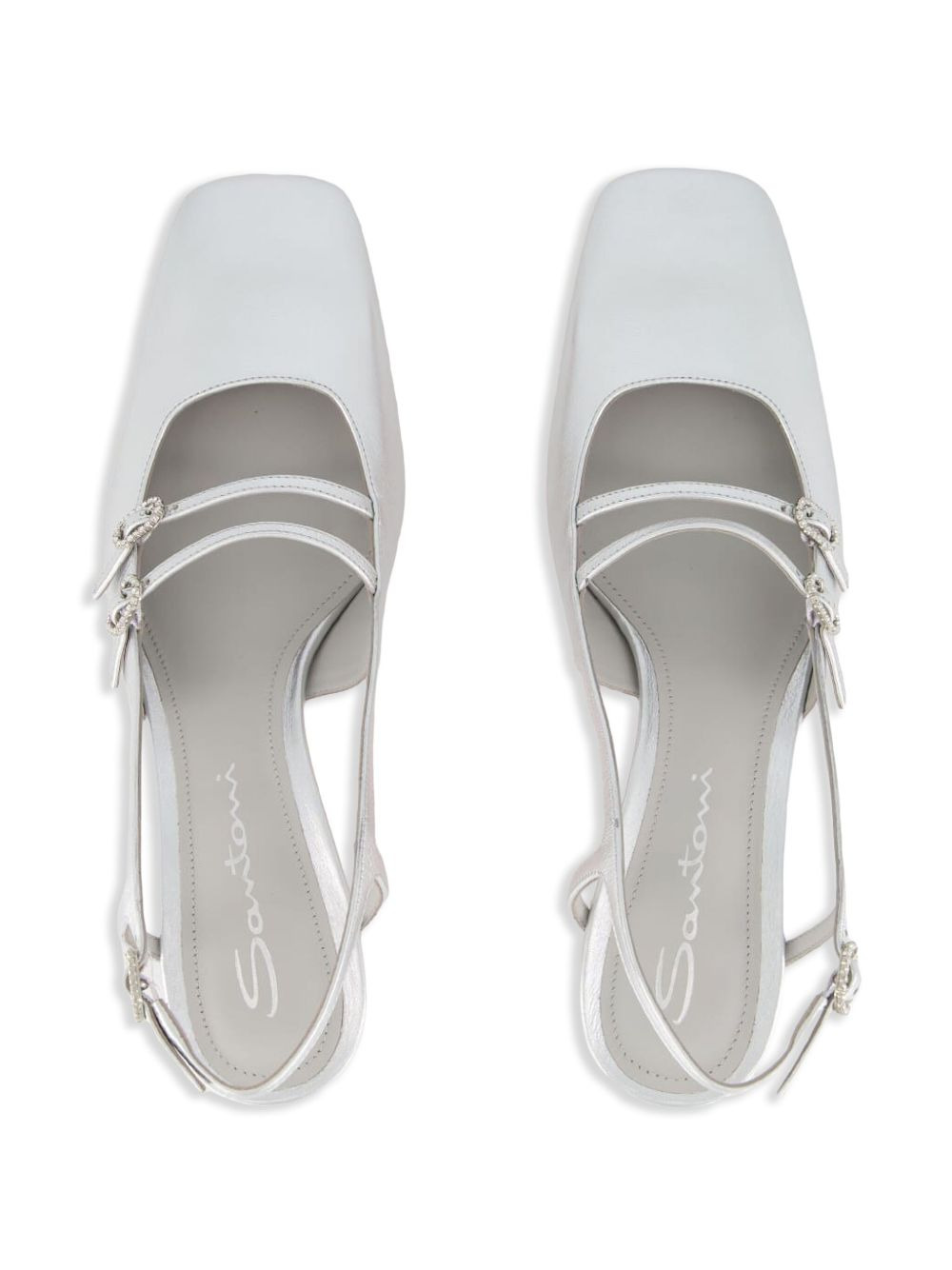 metallic slingback heels - 5