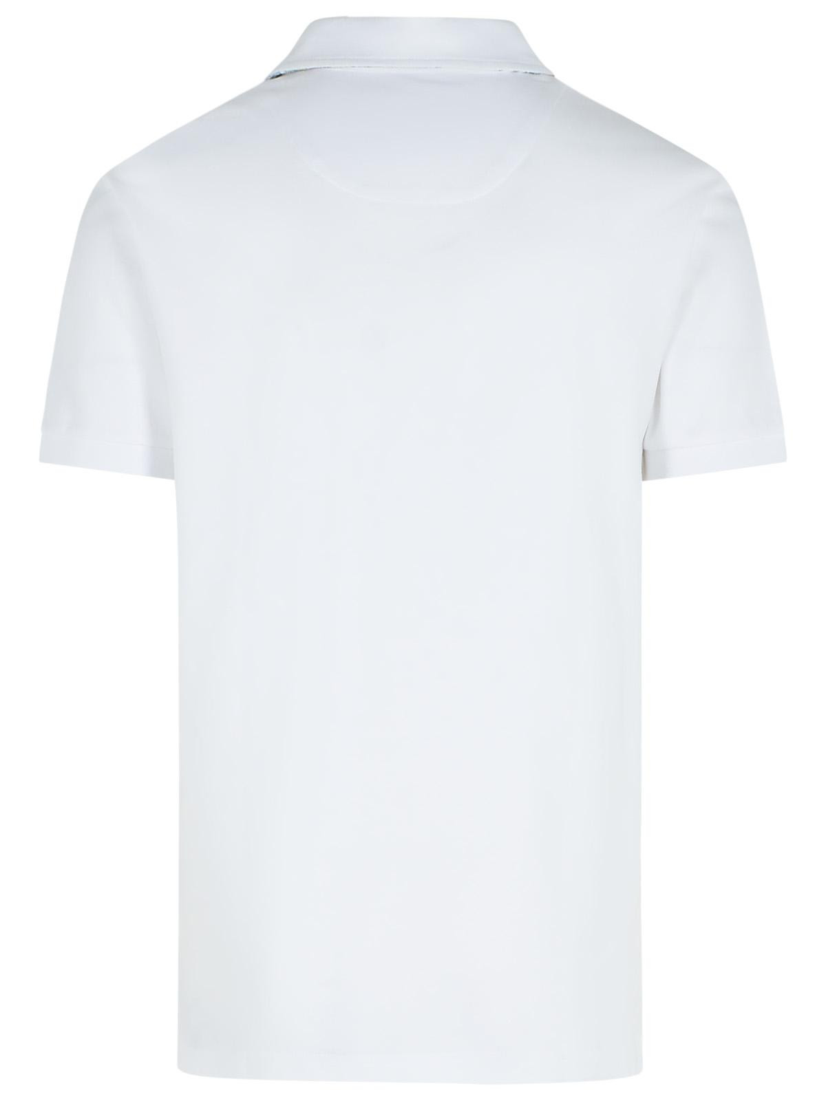 Etro 'Roma' White Cotton Polo Shirt Men - 3