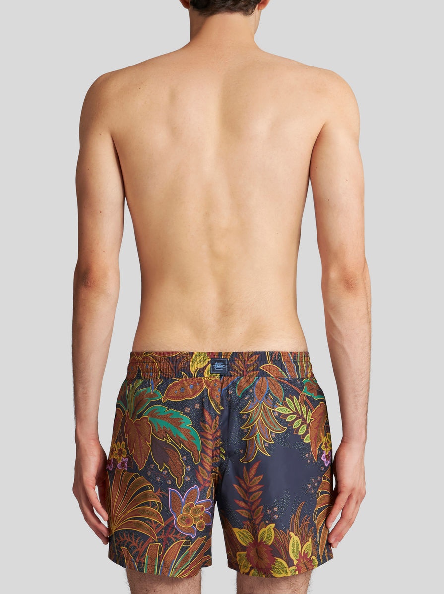 FLORAL JUNGLE PRINT SWIM SHORTS - 4