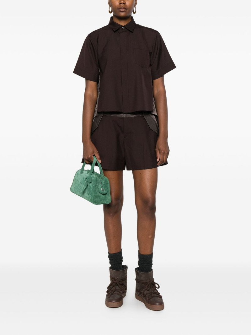 sacai panelled short-sleeved shirt outlook