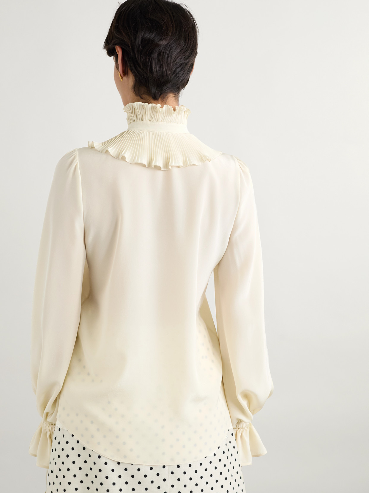 Ruffled Silk Crepe De Chine Shirt - 3