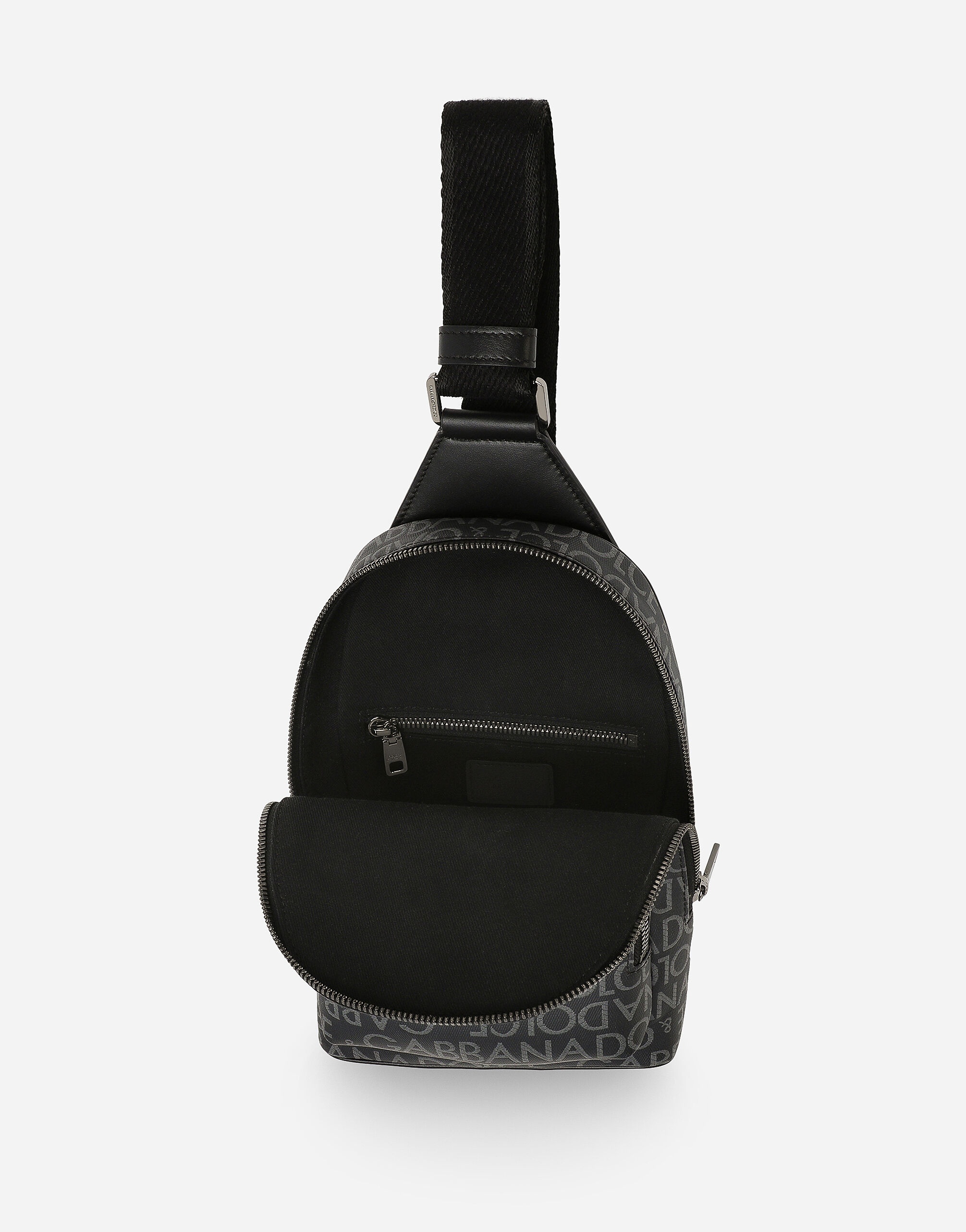 Coated jacquard crossbody backpack - 5