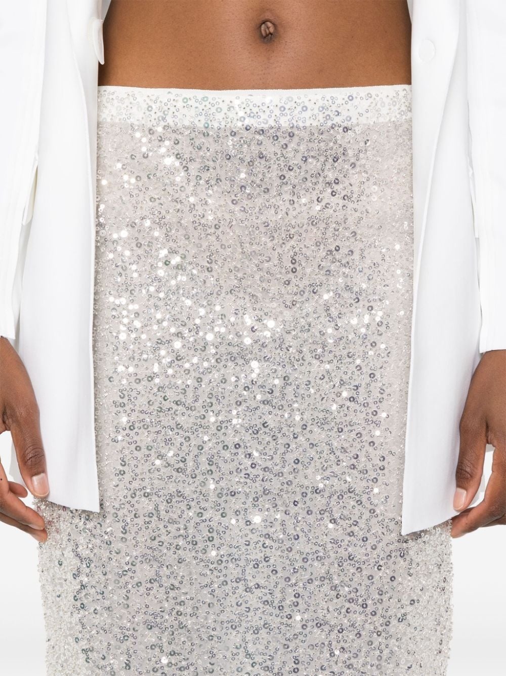 sequinned midi skirt - 5