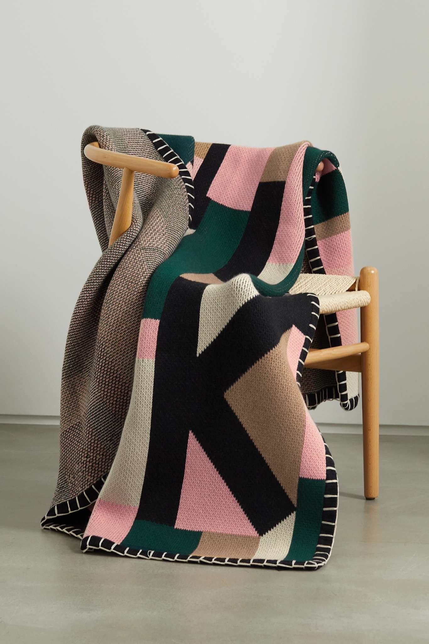 Saratta intarsia cashmere blanket - 1