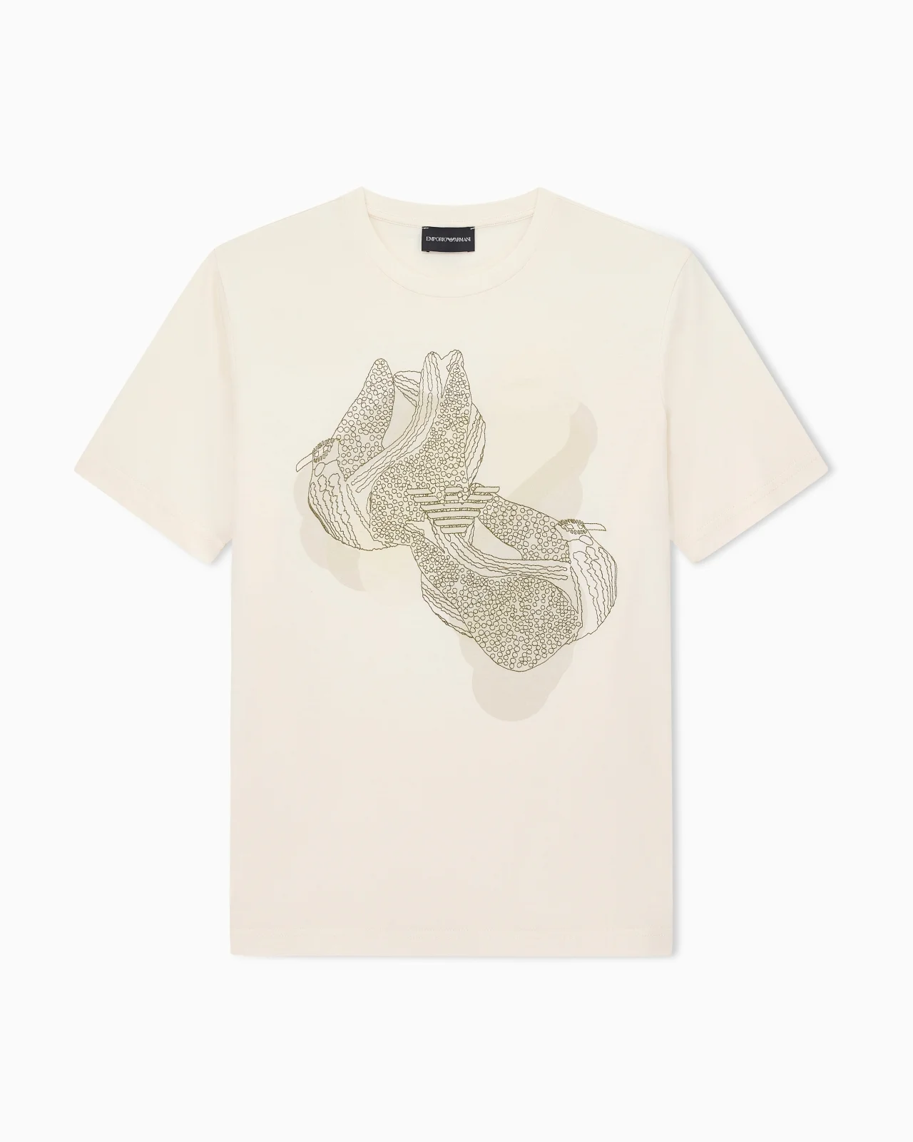 JERSEY T-SHIRT WITH EMBROIDERY AND PRINT - 1