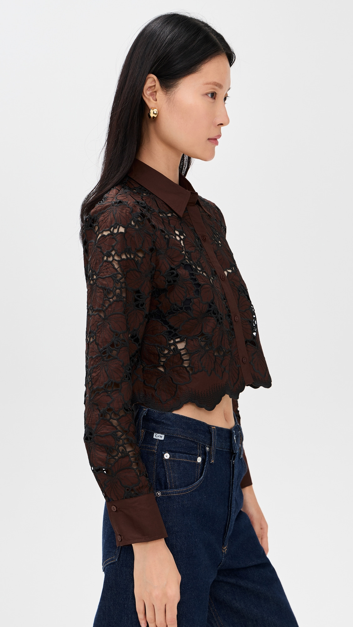 Seychelle Cropped Button Down - 3