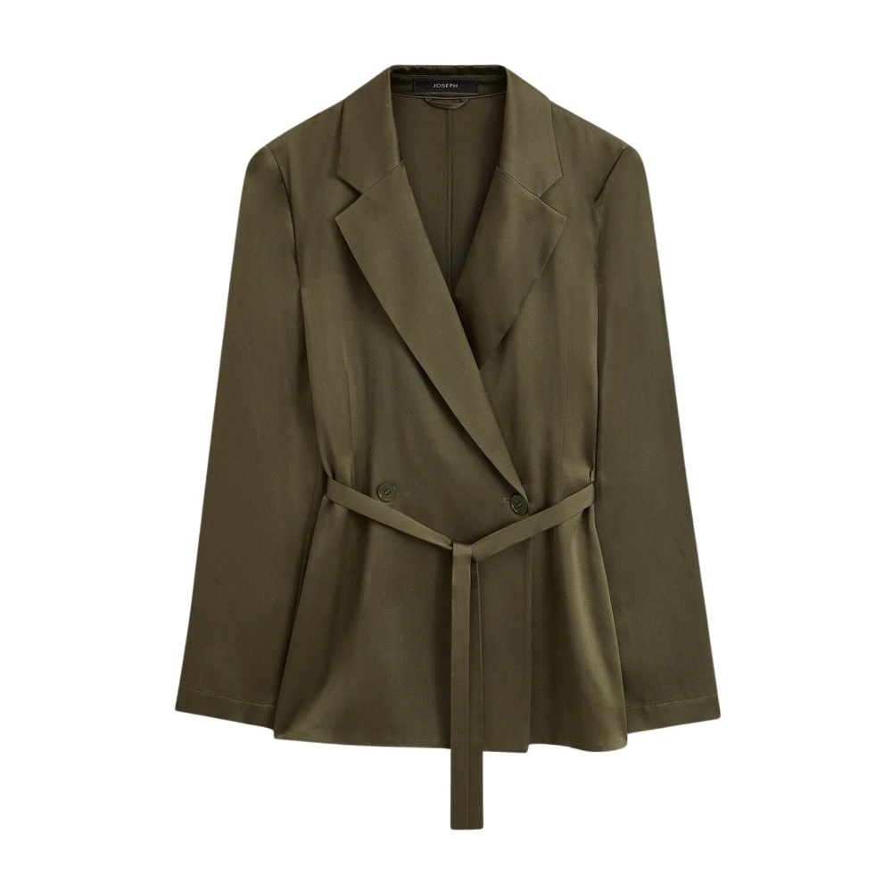 ジャケット JOSEPH SS25 JOUBERT JACKET SILK SATIN (JF008885 1251) Joubert Silk Satin Jacket in Grey | JOSEPH US