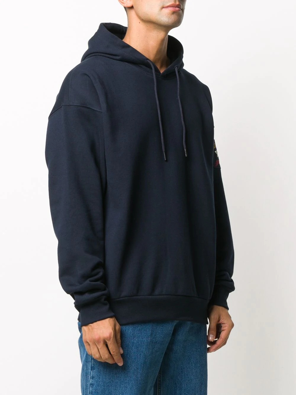 long sleeve embroidered logo hoodie - 4