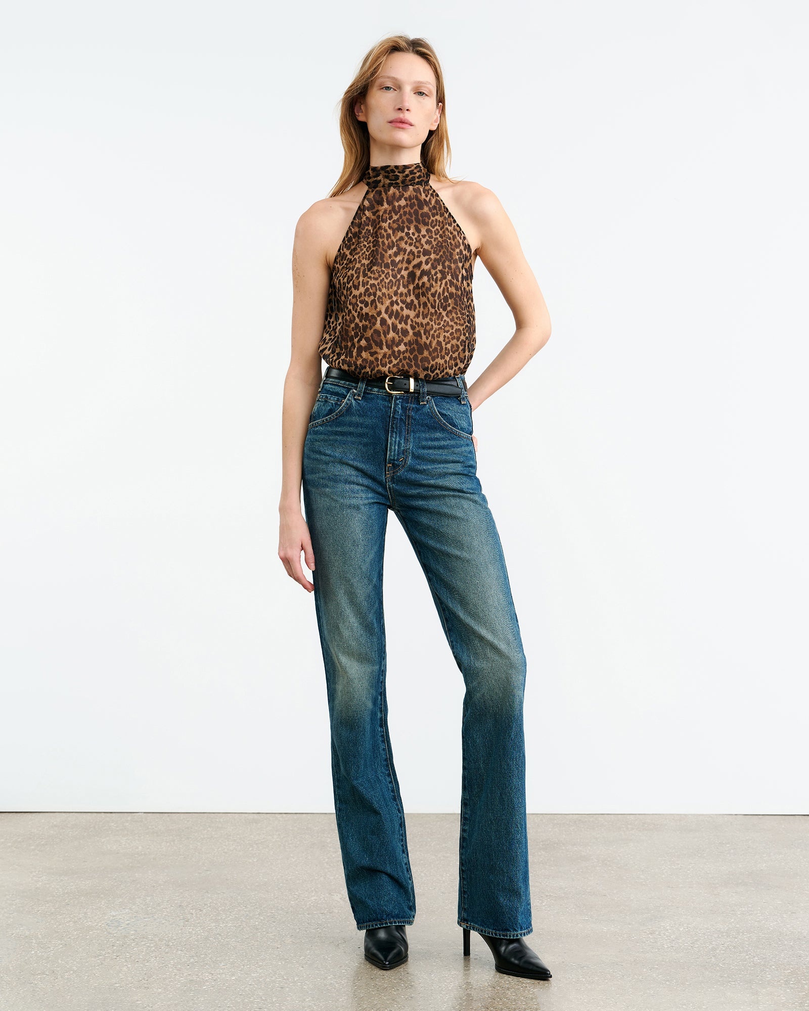 ALLA SILK HALTERNECK TOP - 4