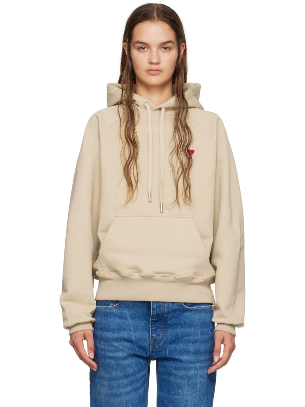 Beige Ami De Coeur Hoodie - 1