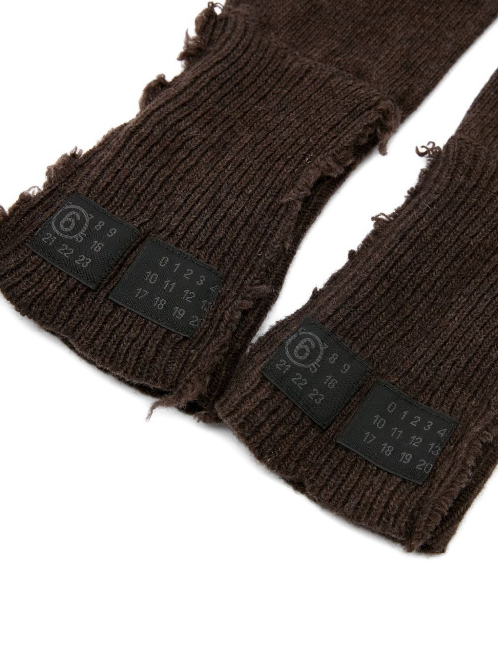 ribbed-knit gloves - 2