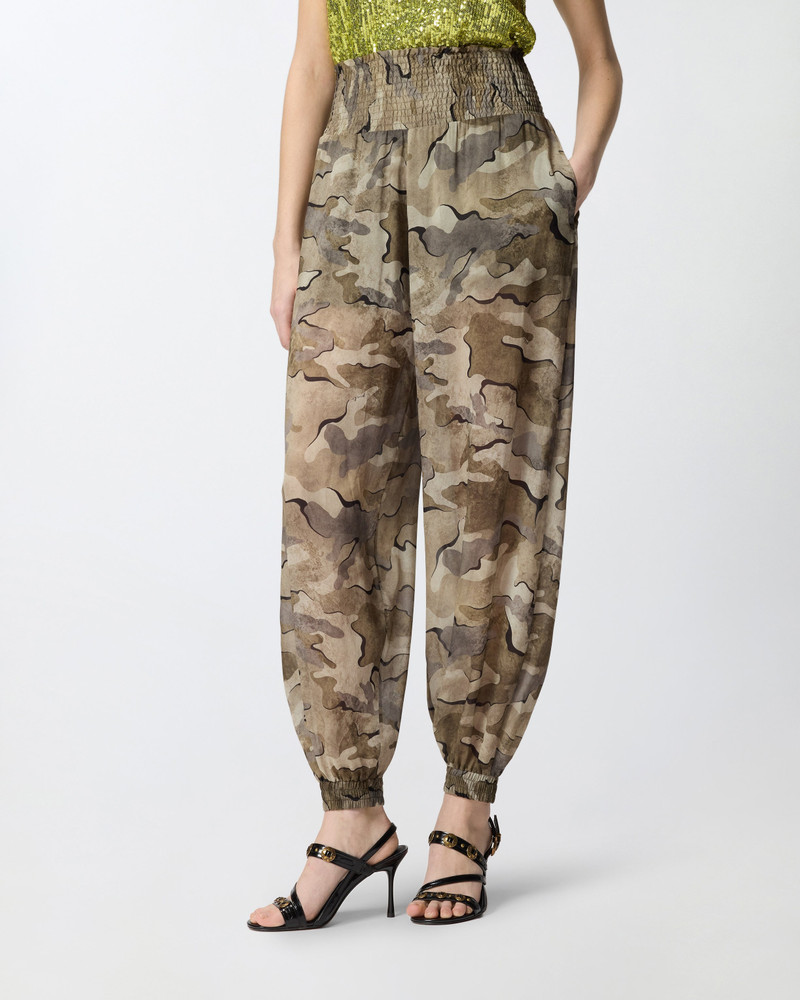 CAMOUFLAGE BALLOON-FIT TROUSERS WITH HIGH WAIST 4